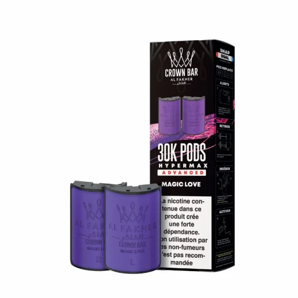 Cartouches Pré-remplies Hyper Max Advanced 30k 6mg 10+10ml (2pcs) - Crown Bar by Al Fakher - image 24