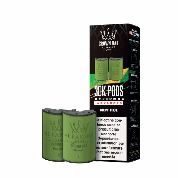 Cartouches Pré-remplies Hyper Max Advanced 30k 6mg 10+10ml (2pcs) - Crown Bar by Al Fakher - image 30