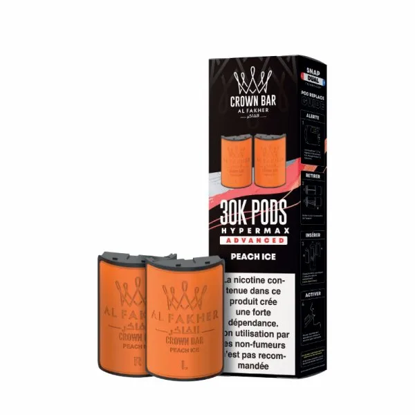 Cartouches Pré-remplies Hyper Max Advanced 30k 6mg 10+10ml (2pcs) - Crown Bar by Al Fakher - image 39