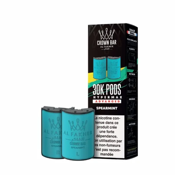 Cartouches Pré-remplies Hyper Max Advanced 30k 6mg 10+10ml (2pcs) - Crown Bar by Al Fakher - image 43