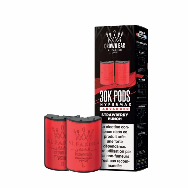Cartouches Pré-remplies Hyper Max Advanced 30k 6mg 10+10ml (2pcs) - Crown Bar by Al Fakher - image 49