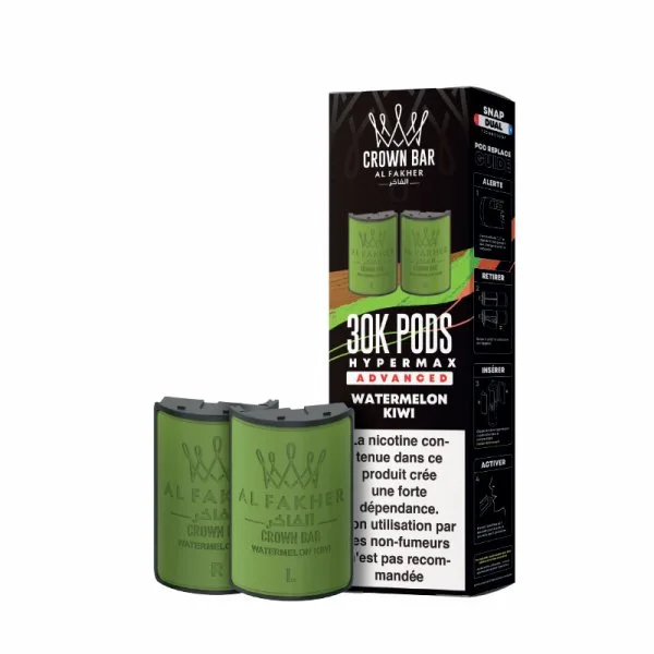 Cartouches Pré-remplies Hyper Max Advanced 30k 6mg 10+10ml (2pcs) - Crown Bar by Al Fakher - image 55