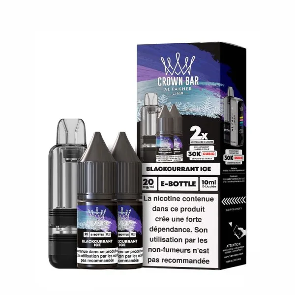 Cartouche Cubic 30k 20ml (1pc) + E-liquides 20mg 10ml (2pcs) - Crown Bar by Al Fakher - image 4
