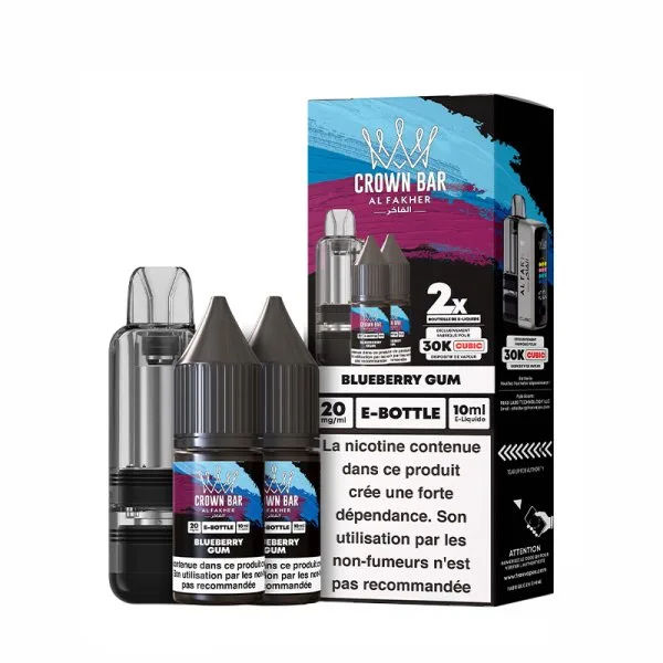 Cartouche Cubic 30k 20ml (1pc) + E-liquides 20mg 10ml (2pcs) - Crown Bar by Al Fakher - image 5