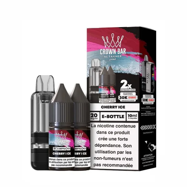 Cartouche Cubic 30k 20ml (1pc) + E-liquides 20mg 10ml (2pcs) - Crown Bar by Al Fakher - image 8