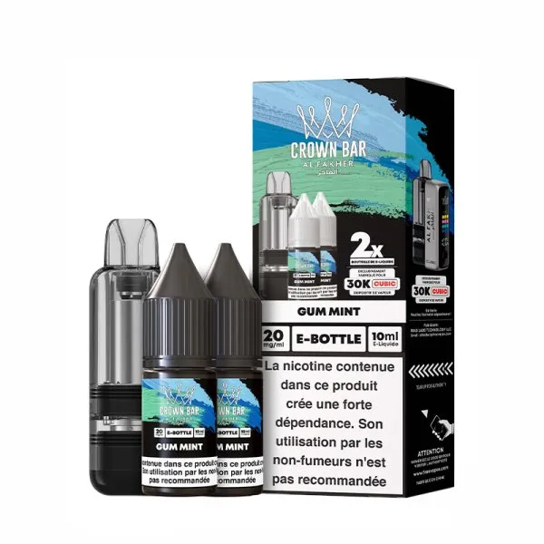 Cartouche Cubic 30k 20ml (1pc) + E-liquides 20mg 10ml (2pcs) - Crown Bar by Al Fakher - image 9