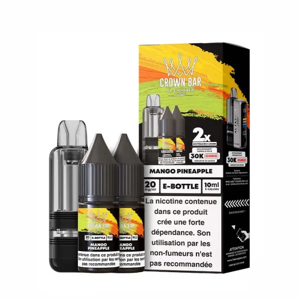 Cartouche Cubic 30k 20ml (1pc) + E-liquides 20mg 10ml (2pcs) - Crown Bar by Al Fakher - image 10