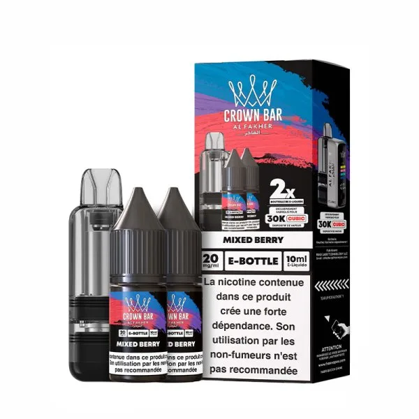 Cartouche Cubic 30k 20ml (1pc) + E-liquides 20mg 10ml (2pcs) - Crown Bar by Al Fakher - image 11