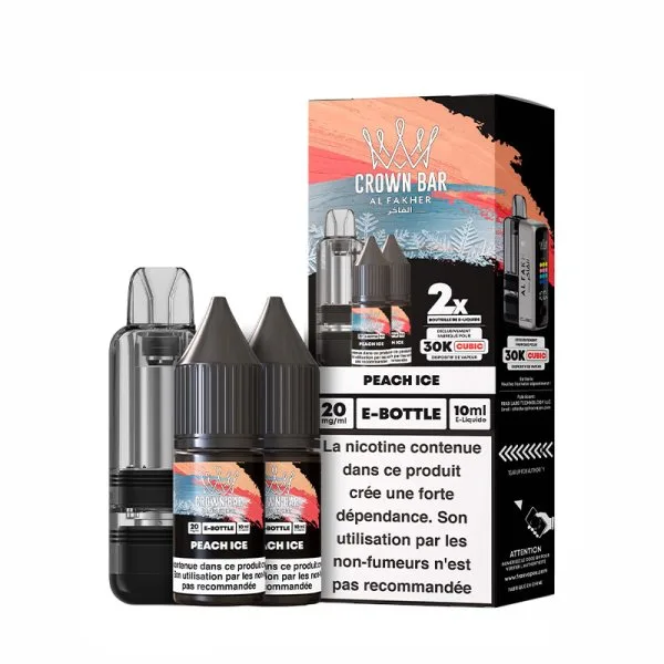 Cartouche Cubic 30k 20ml (1pc) + E-liquides 20mg 10ml (2pcs) - Crown Bar by Al Fakher - image 12