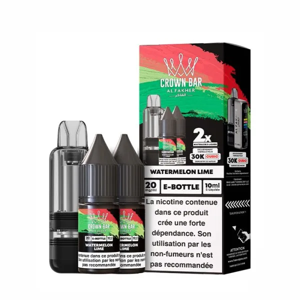 Cartouche Cubic 30k 20ml (1pc) + E-liquides 20mg 10ml (2pcs) - Crown Bar by Al Fakher - image 15