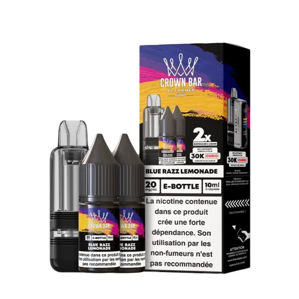 Cartouche Cubic 30k 20ml (1pc) + E-liquides 20mg 10ml (2pcs) - Crown Bar by Al Fakher - image 18