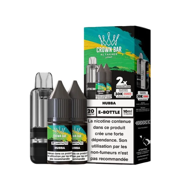 Cartouche Cubic 30k 20ml (1pc) + E-liquides 20mg 10ml (2pcs) - Crown Bar by Al Fakher - image 19