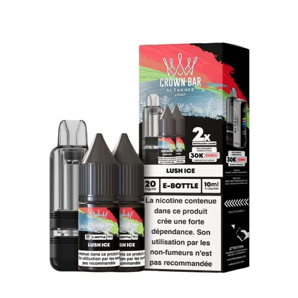 Cartouche Cubic 30k 20ml (1pc) + E-liquides 20mg 10ml (2pcs) - Crown Bar by Al Fakher - image 20