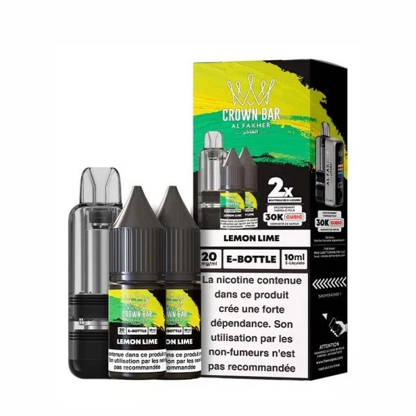 Cartouche Cubic 30k 20ml (1pc) + E-liquides 20mg 10ml (2pcs) - Crown Bar by Al Fakher - image 21