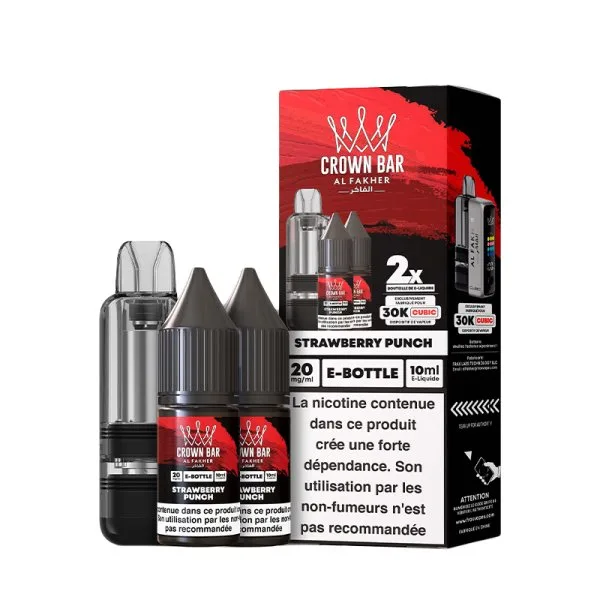 Cartouche Cubic 30k 20ml (1pc) + E-liquides 20mg 10ml (2pcs) - Crown Bar by Al Fakher - image 24